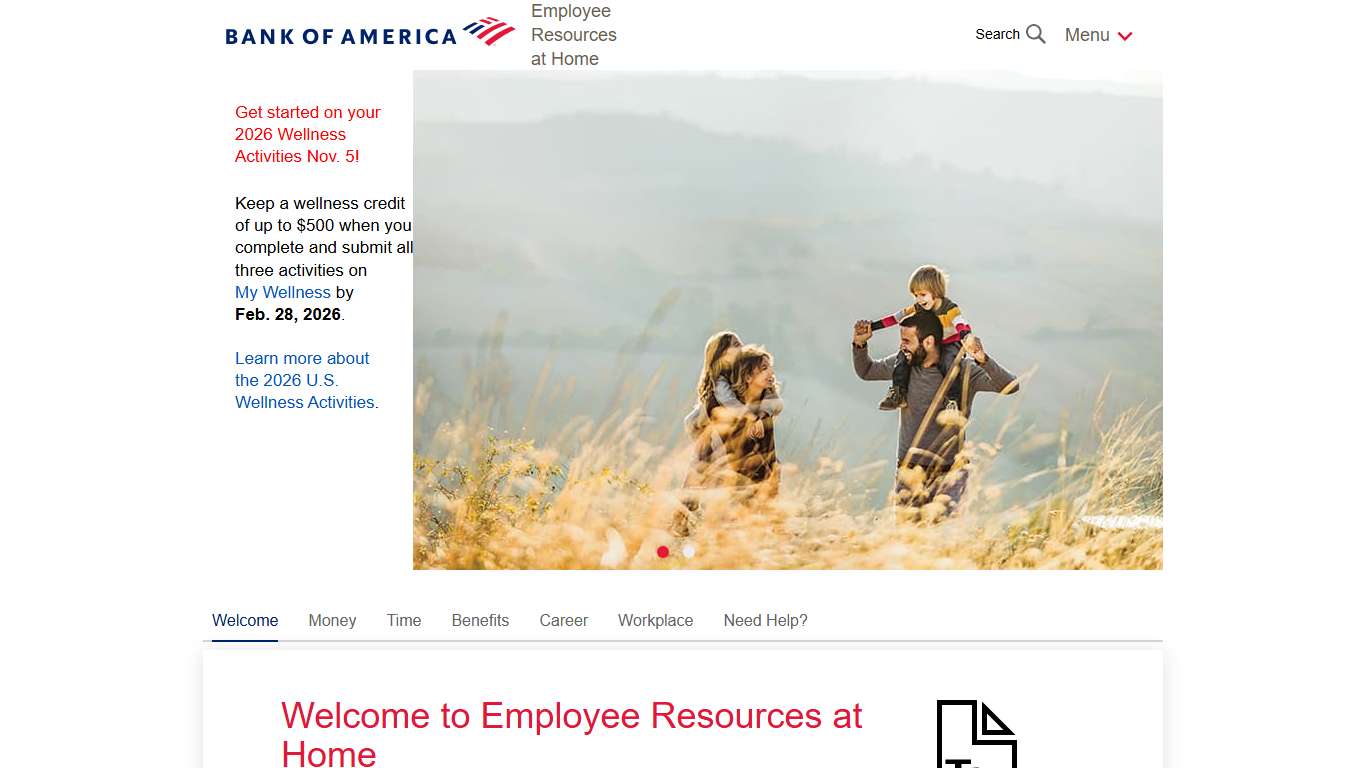 Employee Resources at Home for Bank of America Employees